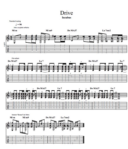 Drive Incubus tab